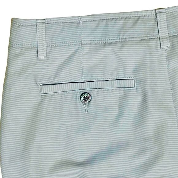 Pebble Beach Gray Golf Shorts Elastic/Silicon-Logo Waistband Flat Front 34 NWOT - Picture 4 of 9